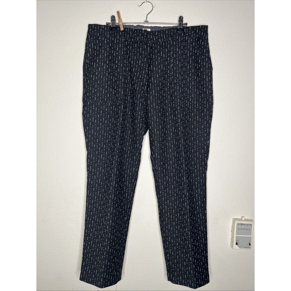 Bridge & Burn Ellis Stripe Women's Slash Pockets Black Ankle Pants Trouser SZ L
